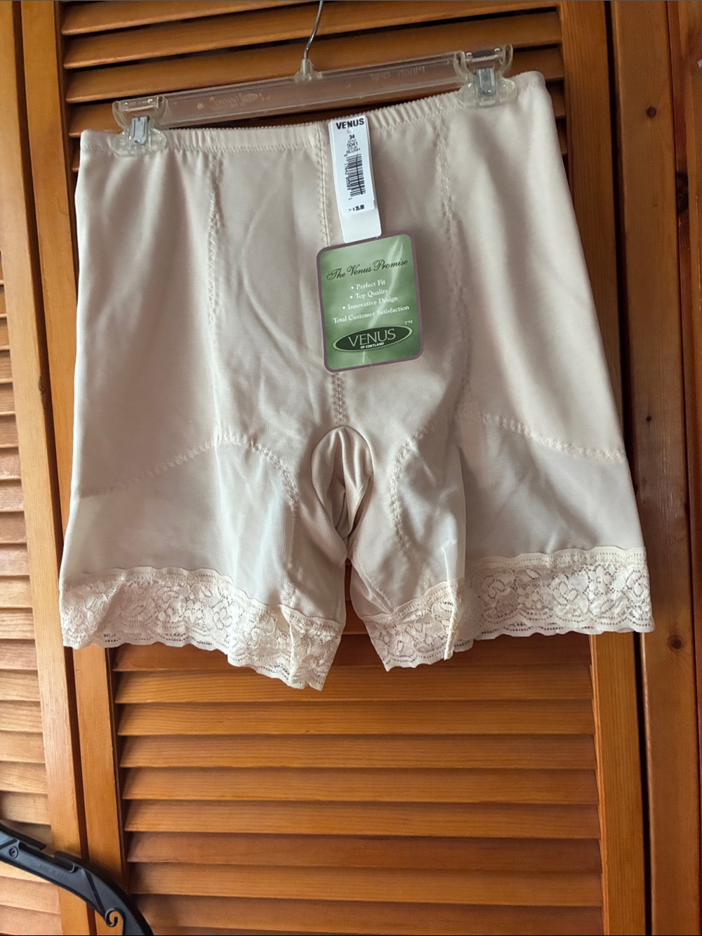 VENUS Nude Lace-Hem Shaping pants